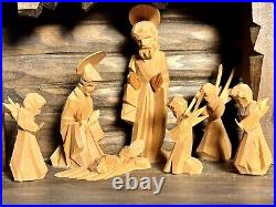 Vintage 1950s Reuge Manger Scene with Silent Night Music Box WORKS! MCM