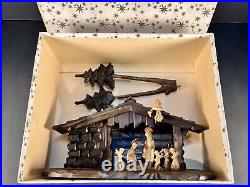 Vintage 1950s Reuge Manger Scene with Silent Night Music Box WORKS! MCM