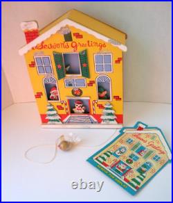 Vintage 1960's Yuletide Musical House With Box Christmas Wall Decor, Japan, Works