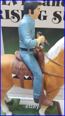 Vintage 1984 Elvis Presley And Rising Sun Full Size Music Box Decanter Empty Vintage 1984 Elvis Presley And Rising Sun Full Size Music Box Decanter Empty
