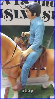 Vintage 1984 Elvis Presley And Rising Sun Full Size Music Box Decanter Empty Vintage 1984 Elvis Presley And Rising Sun Full Size Music Box Decanter Empty