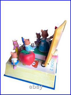 Vintage 1989 Enesco Multi-Action Musical Box Mitey-Nice Mouse Schoolhouse NIB