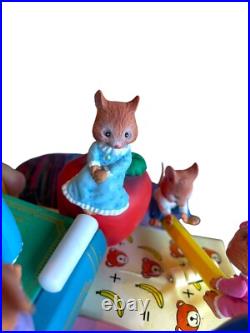 Vintage 1989 Enesco Multi-Action Musical Box Mitey-Nice Mouse Schoolhouse NIB