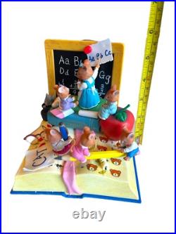 Vintage 1989 Enesco Multi-Action Musical Box Mitey-Nice Mouse Schoolhouse NIB