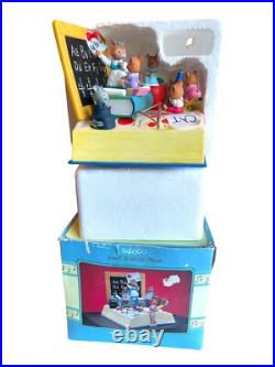 Vintage 1989 Enesco Multi-Action Musical Box Mitey-Nice Mouse Schoolhouse NIB Vintage 1989 Enesco Multi-Action Musical Box Mitey-Nice Mouse Schoolhouse NIB
