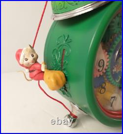 Vintage 1991 Enesco TIME FOR CHRISTMAS Animated Mice Music Box SILVER BELLS Rare