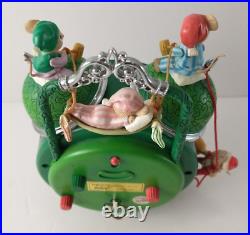 Vintage 1991 Enesco TIME FOR CHRISTMAS Animated Mice Music Box SILVER BELLS Rare