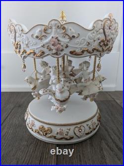 Vintage 6 x 9 San Francisco Music Box Company 4 Angel & Dove Carousel