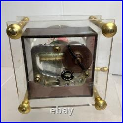 Vintage 60s Waco Ballerina Tuxedo Couple Dancing Dome Wind-Up Acrylic Music Box