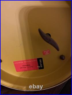 Vintage Alabaster & Metal Reuge Carousel Music Cigarette or Lipstick Dispenser