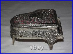 Vintage Angel Harp Piano Ring Musical Box