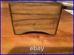 Vintage Antique 1800's Cylinder Music Box 6 AIRS WORKS WIND UP w KEY