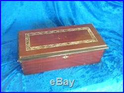 Vintage Antique Columbia Music Box Swiss Made. Pat. 1884. Plays 8 Songs