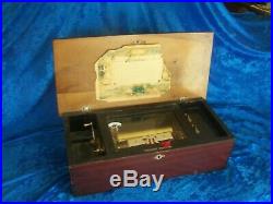Vintage Antique Columbia Music Box Swiss Made. Pat. 1884. Plays 8 Songs