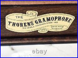 Vintage Antique Thorns Gramophone Swiss, Disc Player music Box, 14 Discs