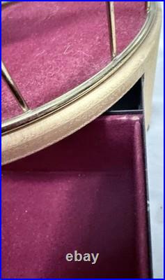 Vintage Antique Wind-Up Bird in a Cage Music Box and Jewelry Box WORKS