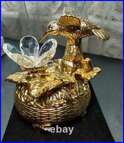 Vintage Automation Hummingbird Metal Music Box Mechanical Wind Up Vintage Automation Hummingbird Metal Music Box Mechanical Wind Up