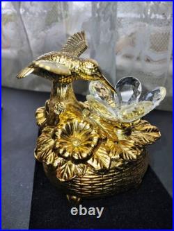 Vintage Automation Hummingbird Metal Music Box Mechanical Wind Up Vintage Automation Hummingbird Metal Music Box Mechanical Wind Up