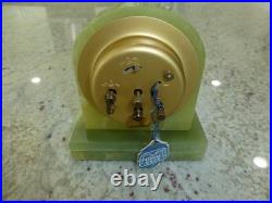 Vintage Bayard Genuine Green Onyx Analogue Clock Made in France Just Serviced