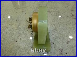 Vintage Bayard Genuine Green Onyx Analogue Clock Made in France Just Serviced