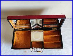 Vintage Beautiful Japanese Art Wooden Musical Box with Mirrors Decorative WN74