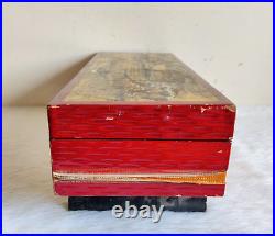 Vintage Beautiful Japanese Art Wooden Musical Box with Mirrors Decorative WN74