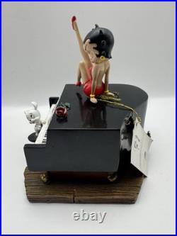 Vintage Betty Boop Kick Piano Music Box with Pudgy Red Dress Westland Tag Works