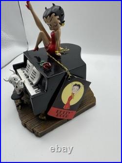 Vintage Betty Boop Kick Piano Music Box with Pudgy Red Dress Westland Tag Works