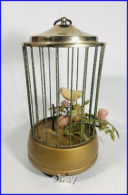 Vintage Bird Cage Music Box Metal