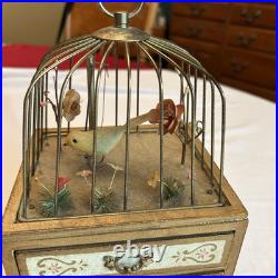 Vintage Bird Cage Musical Jewelry Box Swinging Bird In Excellent Working Order Vintage Bird Cage Musical Jewelry Box Swinging Bird In Excellent Working Order