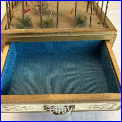 Vintage Bird Cage Musical Jewelry Box Swinging Bird In Excellent Working Order Vintage Bird Cage Musical Jewelry Box Swinging Bird In Excellent Working Order