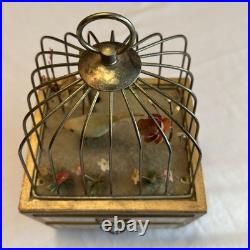 Vintage Bird Cage Musical Jewelry Box Swinging Bird In Excellent Working Order Vintage Bird Cage Musical Jewelry Box Swinging Bird In Excellent Working Order