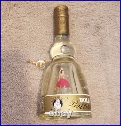 Vintage Bols Dancing Ballerina Music Box Gold Flake Snowglobe Bottle Sealed Work