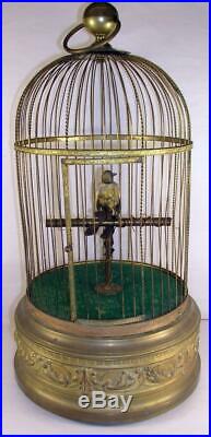 Vintage Bontems French Singing Bird Automaton Bird Cage Music Box As Found Works