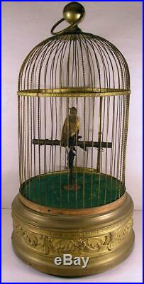 Vintage Bontems French Singing Bird Automaton Bird Cage Music Box As Found Works
