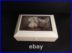 Vintage Bovine Swiss Reuge Dancing Couple 2 Tune Music Jewelry Box Works