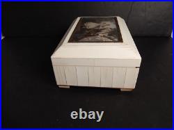 Vintage Bovine Swiss Reuge Dancing Couple 2 Tune Music Jewelry Box Works