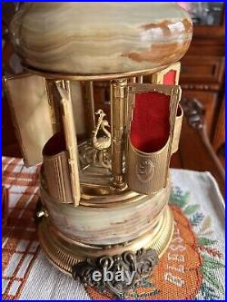 Vintage Brevettato Italy Marble Lipstick/cigarette Music Box