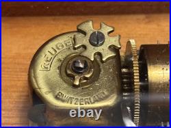 Vintage Burl Wood REUGE Swiss Music Box 3 Songs 50 Tooth Comb 9x5x3