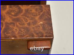 Vintage Burl Wood REUGE Swiss Music Box 3 Songs 50 Tooth Comb 9x5x3