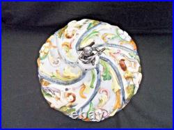 Vintage Capodimonte Italian Cherub Musical Lipstick Holder Carousel T 13.5