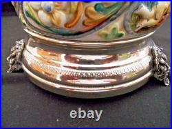 Vintage Capodimonte Italian Cherub Musical Lipstick Holder Carousel T 13.5