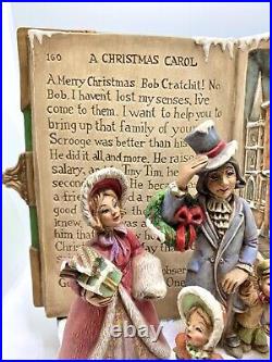 Vintage Ceramic HandPainted Christmas Carol Musical Box By Charles Dickerson