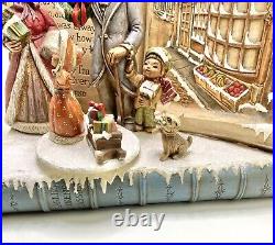 Vintage Ceramic HandPainted Christmas Carol Musical Box By Charles Dickerson