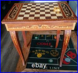 Vintage Chess Table 17 X 14.5 X 10.5 (R)