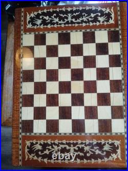Vintage Chess Table 17 X 14.5 X 10.5 (R)