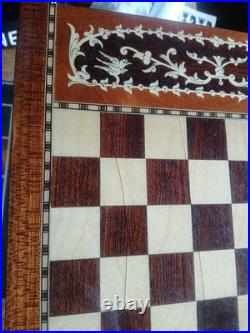 Vintage Chess Table 17 X 14.5 X 10.5 (R)