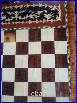 Vintage Chess Table 17 X 14.5 X 10.5 (R)