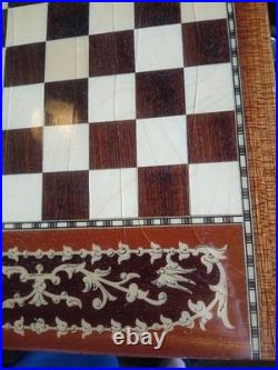 Vintage Chess Table 17 X 14.5 X 10.5 (R)