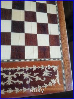 Vintage Chess Table 17 X 14.5 X 10.5 (R)